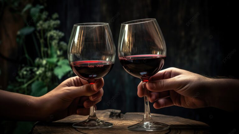 pngtree two people holding glasses of red wine image